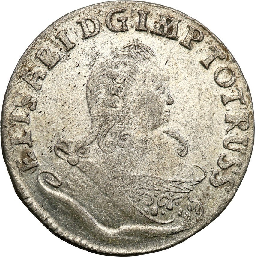 Rosja/Prusy. Elżbieta. Szóstak (6 groszy) 1761 , Królewiec